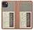 W3165 FM AM Wooden Receiver Graphic Hard Case and Leather Flip Case For iPhone 14 Plus