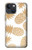 W3718 Seamless Pineapple Hard Case and Leather Flip Case For iPhone 14 Plus