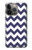 W2345 Navy Blue Shavron Zig Zag Pattern Hard Case and Leather Flip Case For iPhone 14 Pro Max