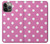 W2358 Pink Polka Dots Hard Case and Leather Flip Case For iPhone 14 Pro Max