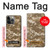 W3294 Army Desert Tan Coyote Camo Camouflage Hard Case and Leather Flip Case For iPhone 14 Pro Max