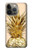 W3490 Gold Pineapple Hard Case and Leather Flip Case For iPhone 14 Pro Max