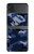 W2959 Navy Blue Camo Camouflage Hard Case For Samsung Galaxy Z Flip 4