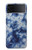 W3439 Fabric Indigo Tie Dye Hard Case For Samsung Galaxy Z Flip 4