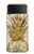 W3490 Gold Pineapple Hard Case For Samsung Galaxy Z Flip 4