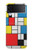 W3814 Piet Mondrian Line Art Composition Hard Case For Samsung Galaxy Z Flip 4