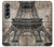 W3416 Eiffel Tower Blueprint Hard Case For Samsung Galaxy Z Fold 4