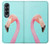 W3708 Pink Flamingo Hard Case For Samsung Galaxy Z Fold 4