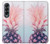 W3711 Pink Pineapple Hard Case For Samsung Galaxy Z Fold 4