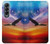W3841 Bald Eagle Flying Colorful Sky Hard Case For Samsung Galaxy Z Fold 4