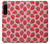 W3719 Strawberry Pattern Hard Case and Leather Flip Case For Sony Xperia 5 IV