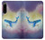 W3802 Dream Whale Pastel Fantasy Hard Case and Leather Flip Case For Sony Xperia 5 IV