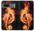 W0493 Music Note Burn Hard Case and Leather Flip Case For Google Pixel 7