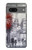 W1295 Eiffel Painting of Paris Hard Case and Leather Flip Case For Google Pixel 7