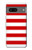 W2364 Red and White Striped Hard Case and Leather Flip Case For Google Pixel 7