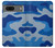W2958 Army Blue Camo Camouflage Hard Case and Leather Flip Case For Google Pixel 7