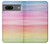 W3507 Colorful Rainbow Pastel Hard Case and Leather Flip Case For Google Pixel 7