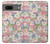 W3688 Floral Flower Art Pattern Hard Case and Leather Flip Case For Google Pixel 7