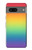 W3698 LGBT Gradient Pride Flag Hard Case and Leather Flip Case For Google Pixel 7