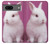 W3870 Cute Baby Bunny Hard Case and Leather Flip Case For Google Pixel 7