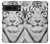 W2553 White Tiger Hard Case and Leather Flip Case For Google Pixel 7 Pro