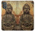 W0344 Buddha Rock Carving Hard Case and Leather Flip Case For Motorola Moto G Power 2022, G Play 2023