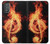 W0493 Music Note Burn Hard Case and Leather Flip Case For Motorola Moto G Power 2022, G Play 2023