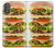 W0790 Hamburger Hard Case and Leather Flip Case For Motorola Moto G Power 2022, G Play 2023