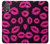 W2933 Pink Lips Kisses on Black Hard Case and Leather Flip Case For Motorola Moto G Power 2022, G Play 2023