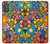 W3281 Colorful Hippie Flowers Pattern Hard Case and Leather Flip Case For Motorola Moto G Power 2022, G Play 2023