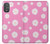 W3500 Pink Floral Pattern Hard Case and Leather Flip Case For Motorola Moto G Power 2022, G Play 2023