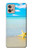 W0911 Relax at the Beach Hard Case and Leather Flip Case For Motorola Moto G32