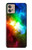 W2312 Colorful Rainbow Space Galaxy Hard Case and Leather Flip Case For Motorola Moto G32