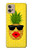 W2443 Funny Pineapple Sunglasses Kiss Hard Case and Leather Flip Case For Motorola Moto G32