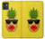 W2443 Funny Pineapple Sunglasses Kiss Hard Case and Leather Flip Case For Motorola Moto G32