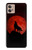 W2955 Wolf Howling Red Moon Hard Case and Leather Flip Case For Motorola Moto G32