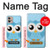 W3029 Cute Blue Owl Hard Case and Leather Flip Case For Motorola Moto G32