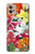 W3205 Retro Art Flowers Hard Case and Leather Flip Case For Motorola Moto G32