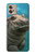 W3871 Cute Baby Hippo Hippopotamus Hard Case and Leather Flip Case For Motorola Moto G32