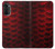 W2879 Red Arowana Fish Scale Hard Case and Leather Flip Case For Motorola Moto G52, G82 5G