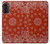 W3355 Bandana Red Pattern Hard Case and Leather Flip Case For Motorola Moto G52, G82 5G