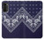 W3357 Navy Blue Bandana Pattern Hard Case and Leather Flip Case For Motorola Moto G52, G82 5G