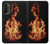 W3379 Fire Frame Hard Case and Leather Flip Case For Motorola Moto G52, G82 5G