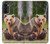 W3558 Bear Family Hard Case and Leather Flip Case For Motorola Moto G52, G82 5G