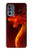 W0526 Red Dragon Hard Case and Leather Flip Case For Motorola Moto G62 5G