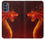 W0526 Red Dragon Hard Case and Leather Flip Case For Motorola Moto G62 5G