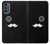 W1946 Sir Mustache Minimalism Hard Case and Leather Flip Case For Motorola Moto G62 5G