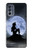 W2668 Mermaid Silhouette Moon Night Hard Case and Leather Flip Case For Motorola Moto G62 5G