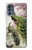 W2773 Peacock Chinese Brush Painting Hard Case and Leather Flip Case For Motorola Moto G62 5G