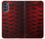 W2879 Red Arowana Fish Scale Hard Case and Leather Flip Case For Motorola Moto G62 5G